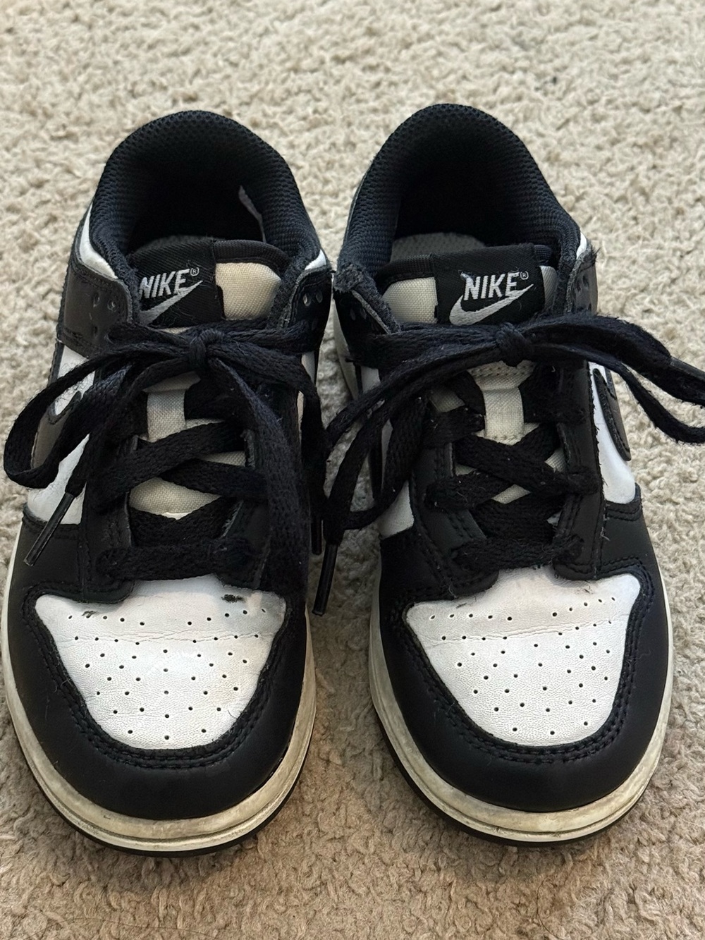 Nike Dunk Low Black and White Kids Low-Top Sneakers